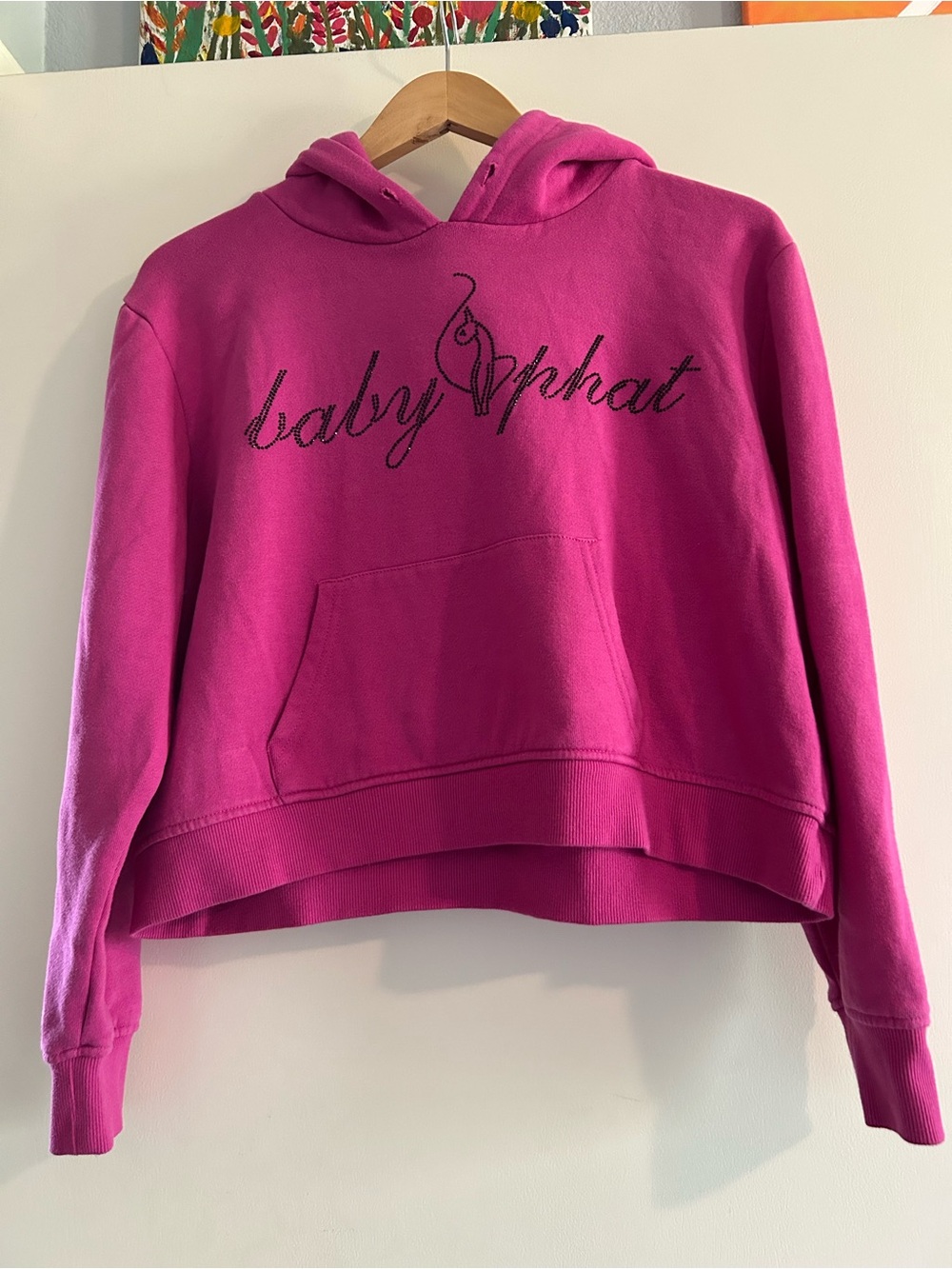 Baby Phat Hot Pink Hoodie with Crystal Script Logo